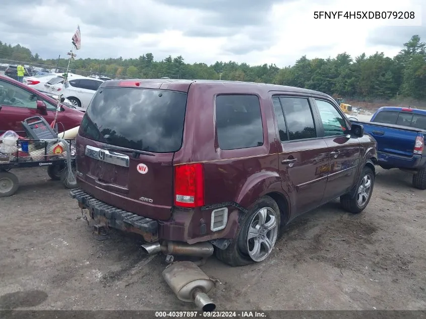 2013 Honda Pilot Ex-L VIN: 5FNYF4H5XDB079208 Lot: 40397897