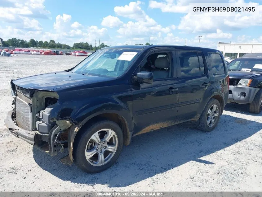 2013 Honda Pilot Ex-L VIN: 5FNYF3H69DB021495 Lot: 40401910