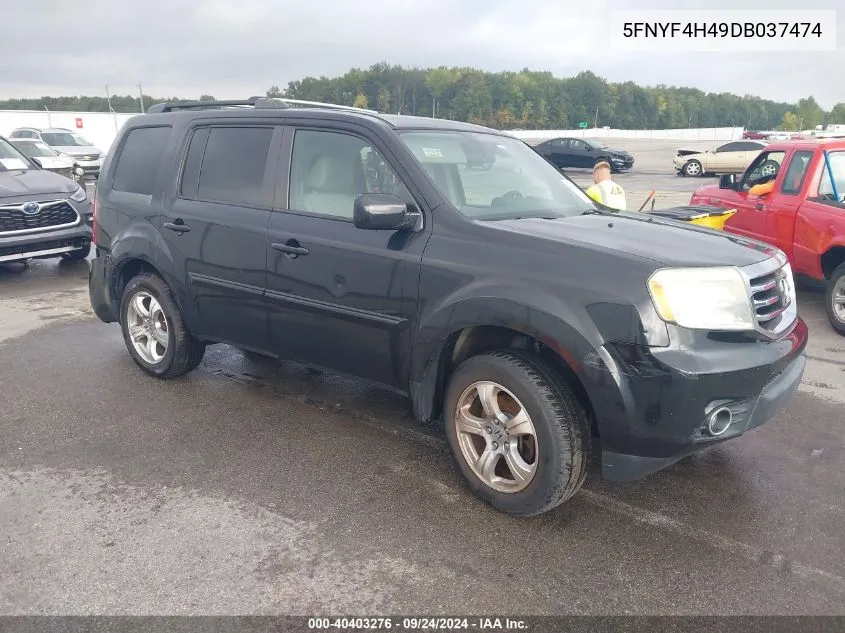 5FNYF4H49DB037474 2013 Honda Pilot Ex