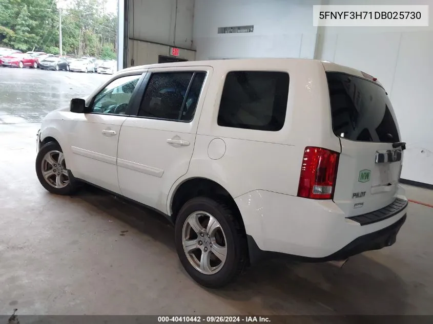 2013 Honda Pilot Ex-L VIN: 5FNYF3H71DB025730 Lot: 40410442