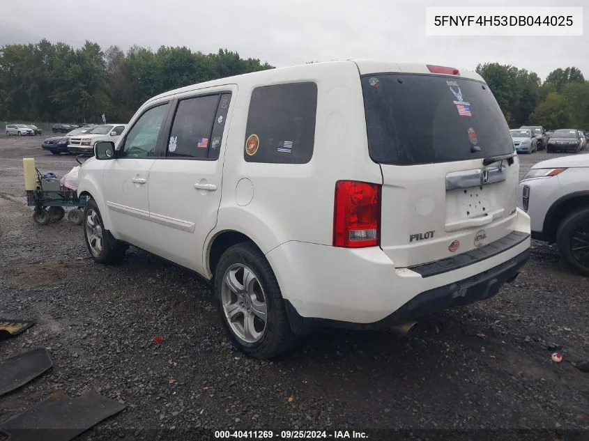 5FNYF4H53DB044025 2013 Honda Pilot Ex-L