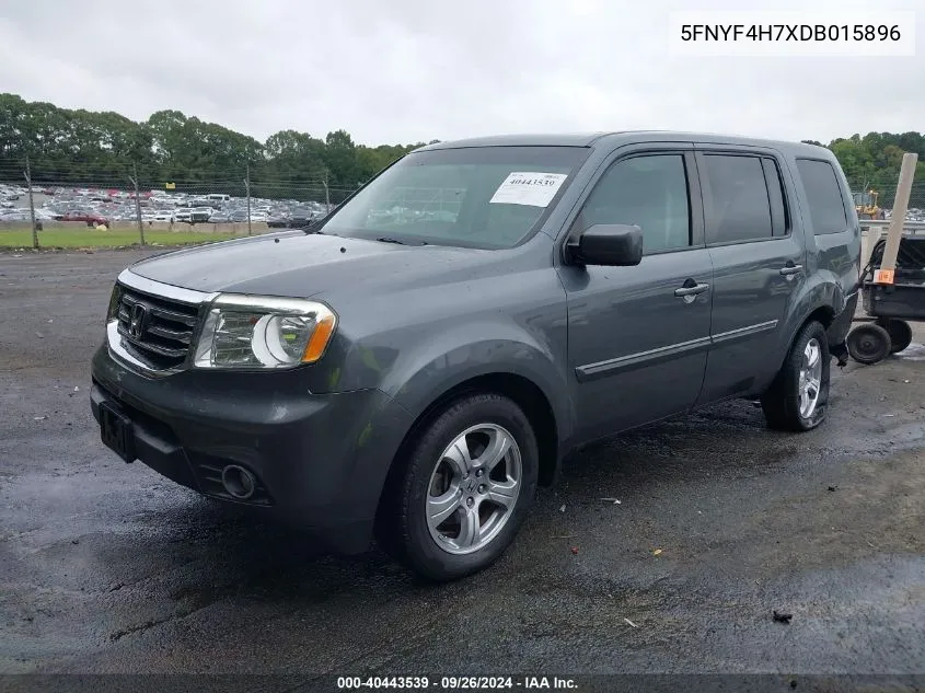 2013 Honda Pilot Ex-L VIN: 5FNYF4H7XDB015896 Lot: 40443539