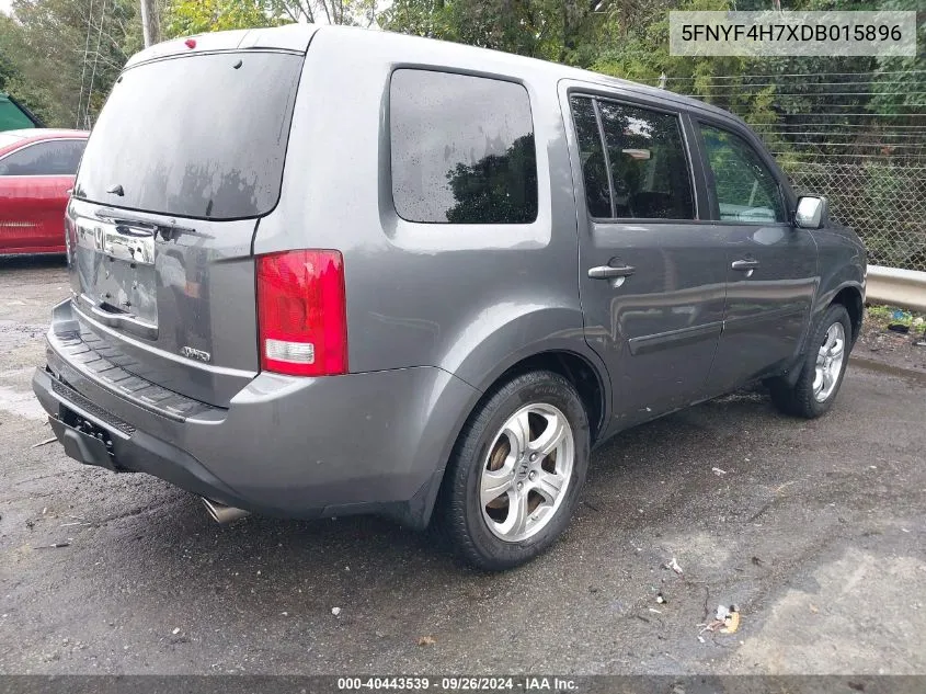 2013 Honda Pilot Ex-L VIN: 5FNYF4H7XDB015896 Lot: 40443539