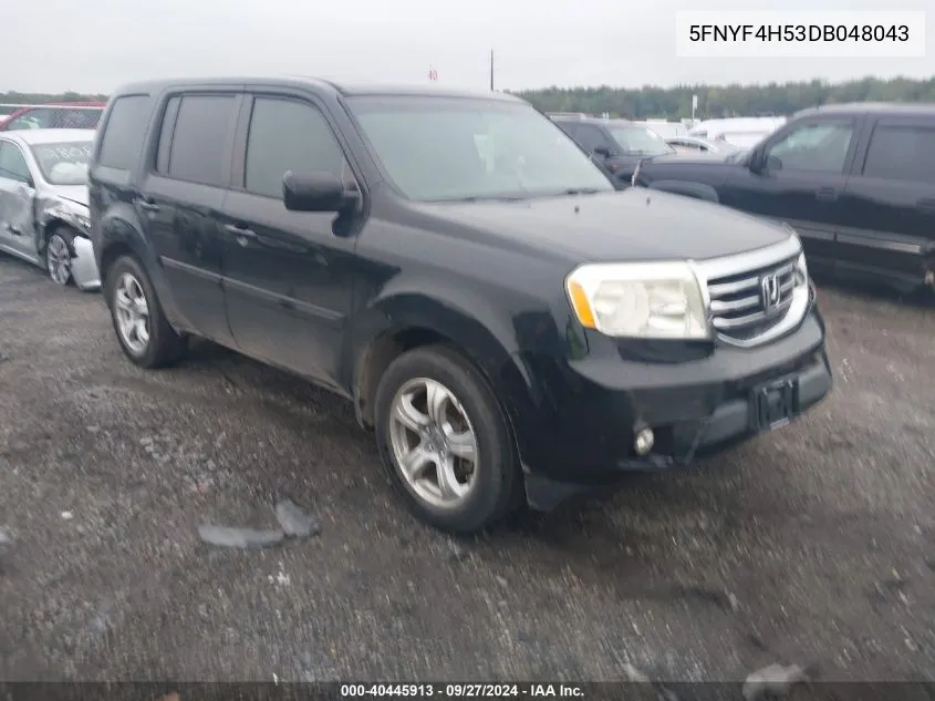 2013 Honda Pilot Ex-L VIN: 5FNYF4H53DB048043 Lot: 40445913