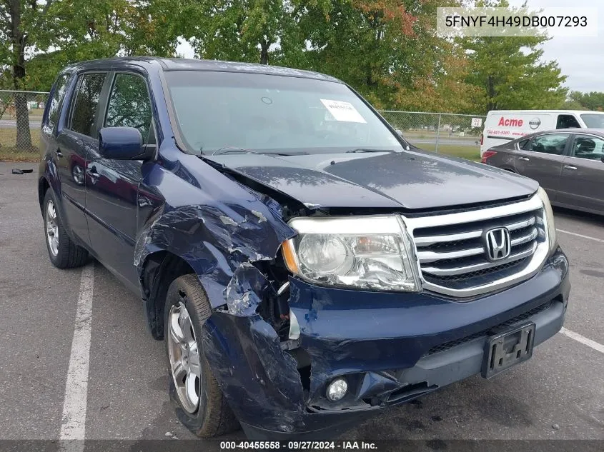 2013 Honda Pilot Ex VIN: 5FNYF4H49DB007293 Lot: 40455558