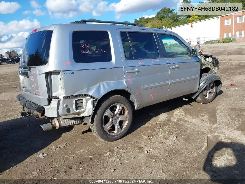 2013 Honda Pilot Ex-L VIN: 5FNYF4H68DB042182 Lot: 40473268