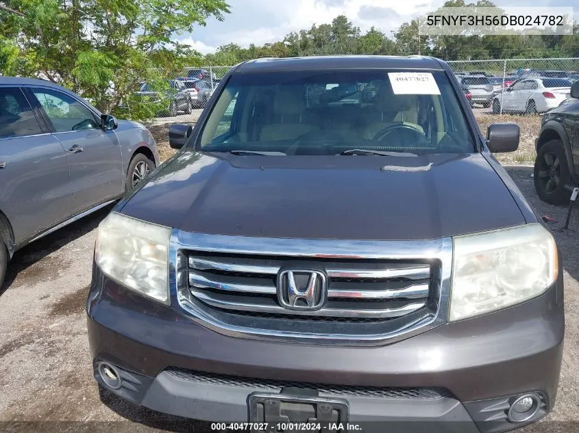 5FNYF3H56DB024782 2013 Honda Pilot Ex-L