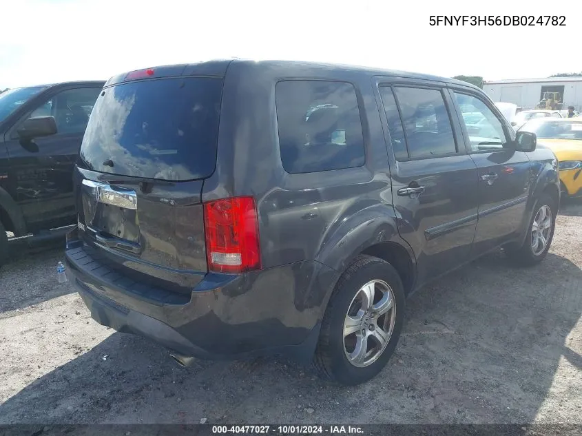 5FNYF3H56DB024782 2013 Honda Pilot Ex-L