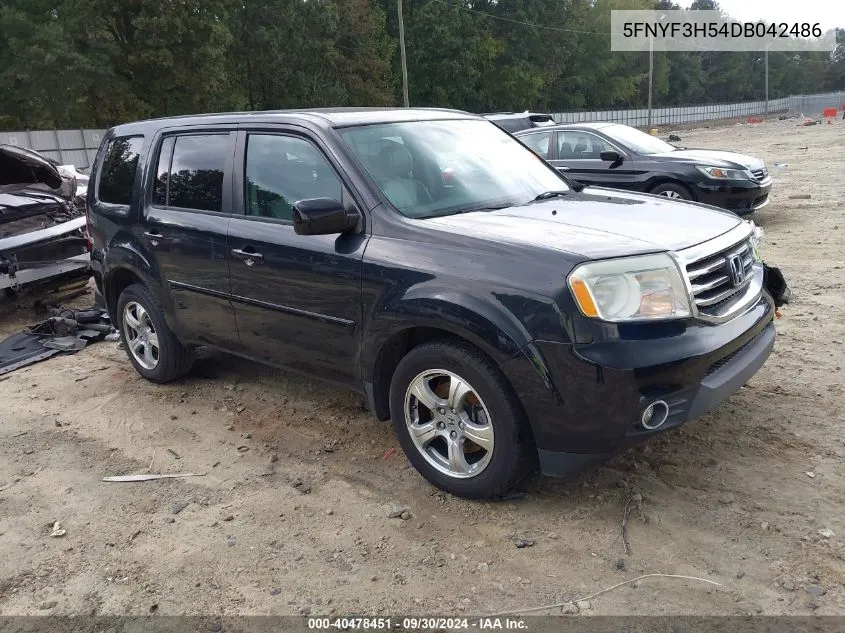 2013 Honda Pilot Ex-L VIN: 5FNYF3H54DB042486 Lot: 40478451