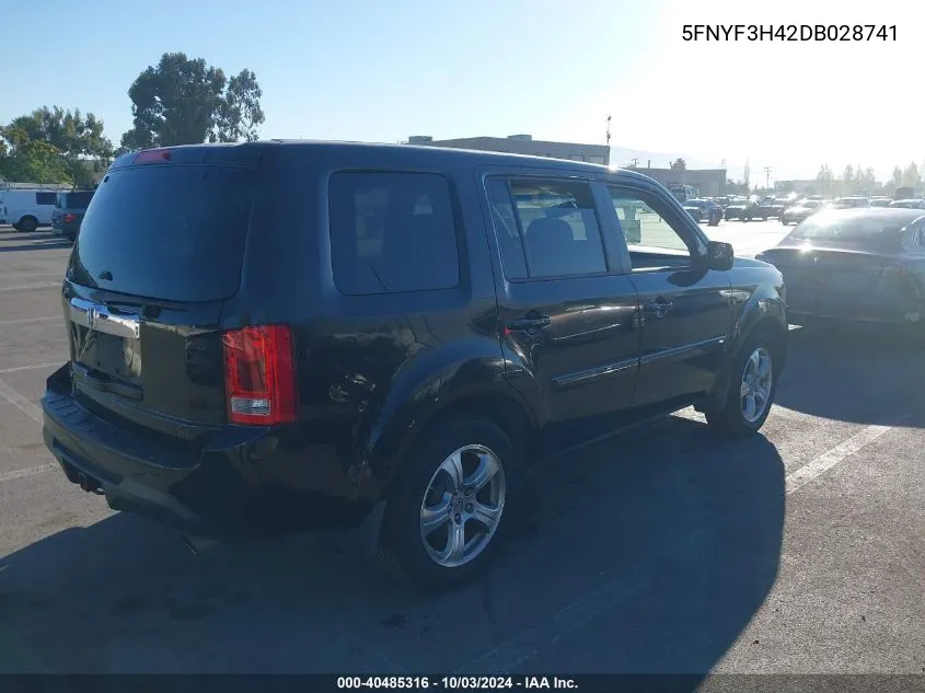 5FNYF3H42DB028741 2013 Honda Pilot Ex