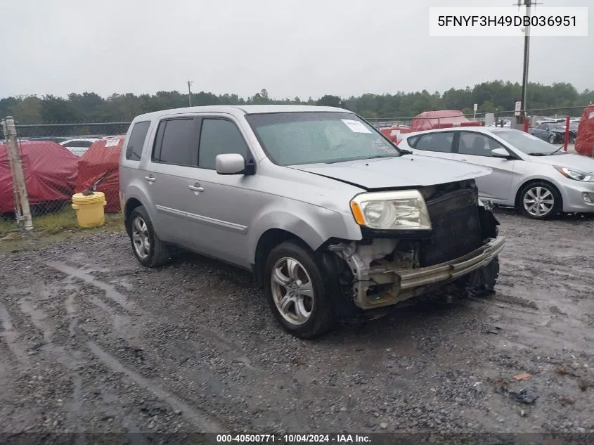 5FNYF3H49DB036951 2013 Honda Pilot Ex