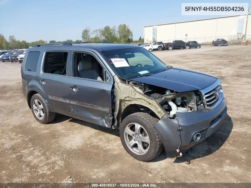 5FNYF4H55DB504236 2013 Honda Pilot Ex-L