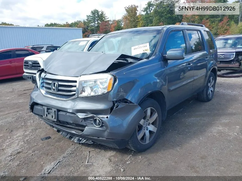 2013 Honda Pilot Touring VIN: 5FNYF4H99DB012926 Lot: 40522288