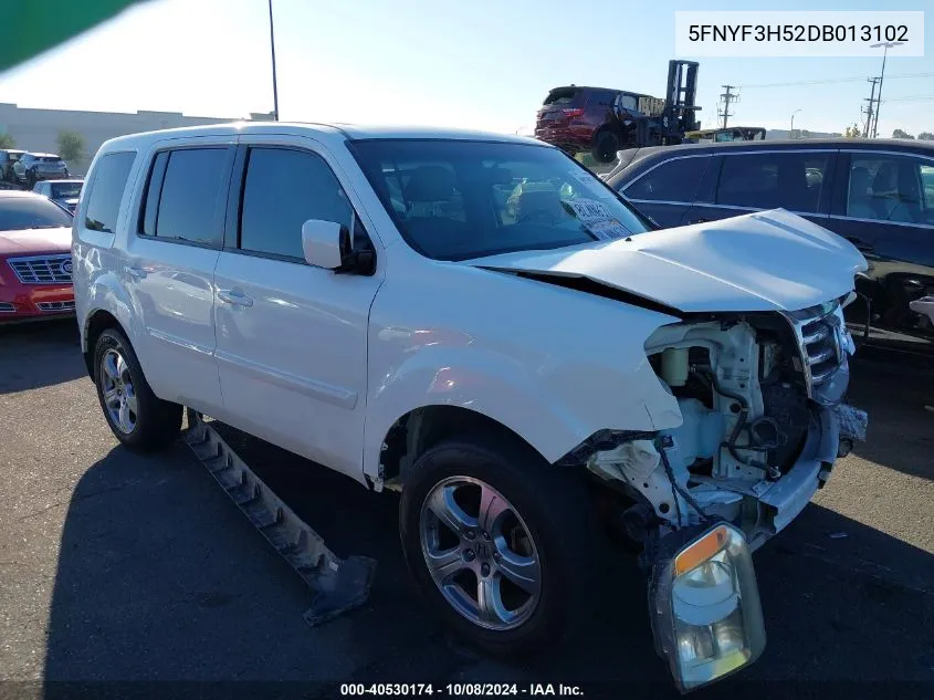 5FNYF3H52DB013102 2013 Honda Pilot Ex-L