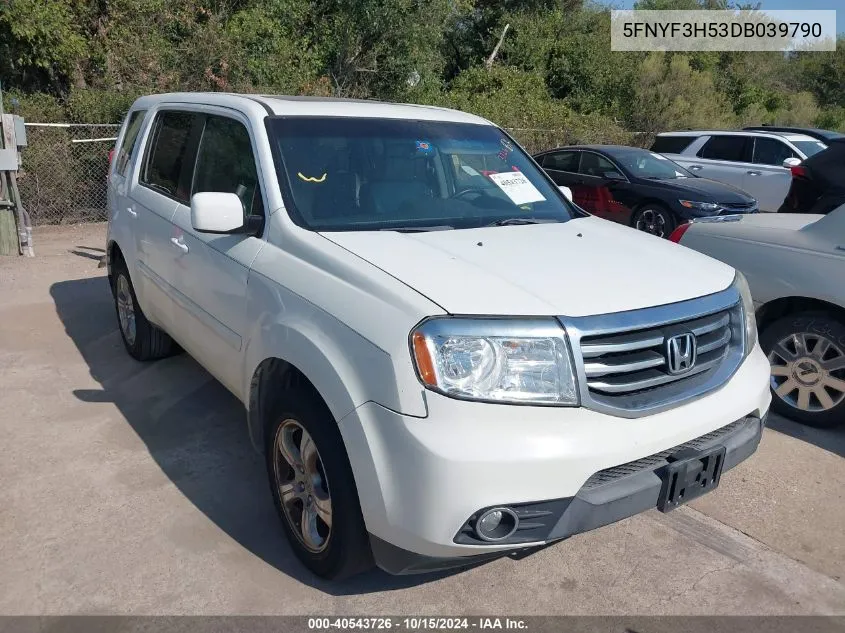 5FNYF3H53DB039790 2013 Honda Pilot Ex-L