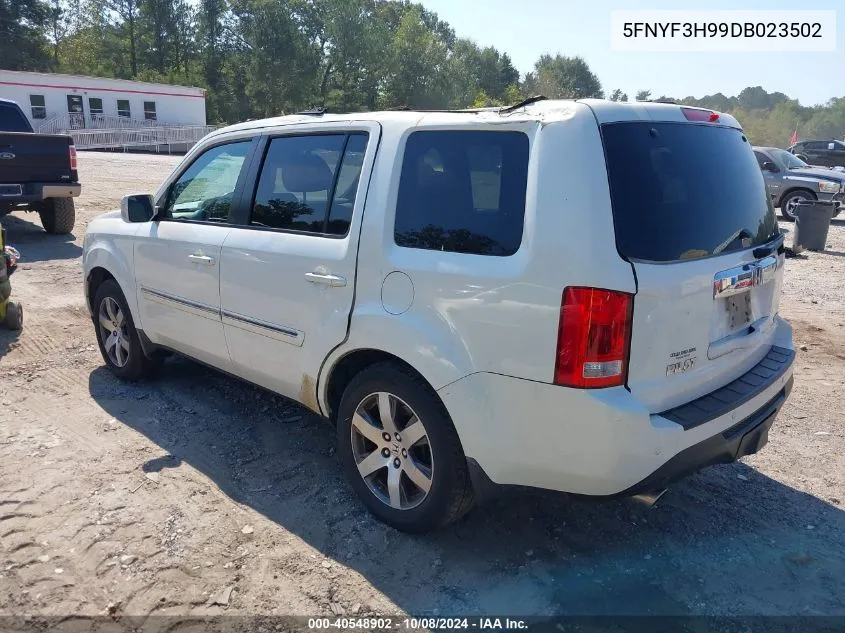 2013 Honda Pilot Touring VIN: 5FNYF3H99DB023502 Lot: 40548902