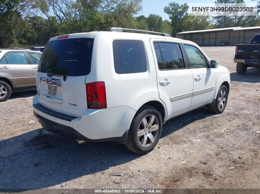 2013 Honda Pilot Touring VIN: 5FNYF3H99DB023502 Lot: 40548902