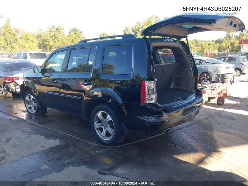 5FNYF4H43DB025207 2013 Honda Pilot Ex