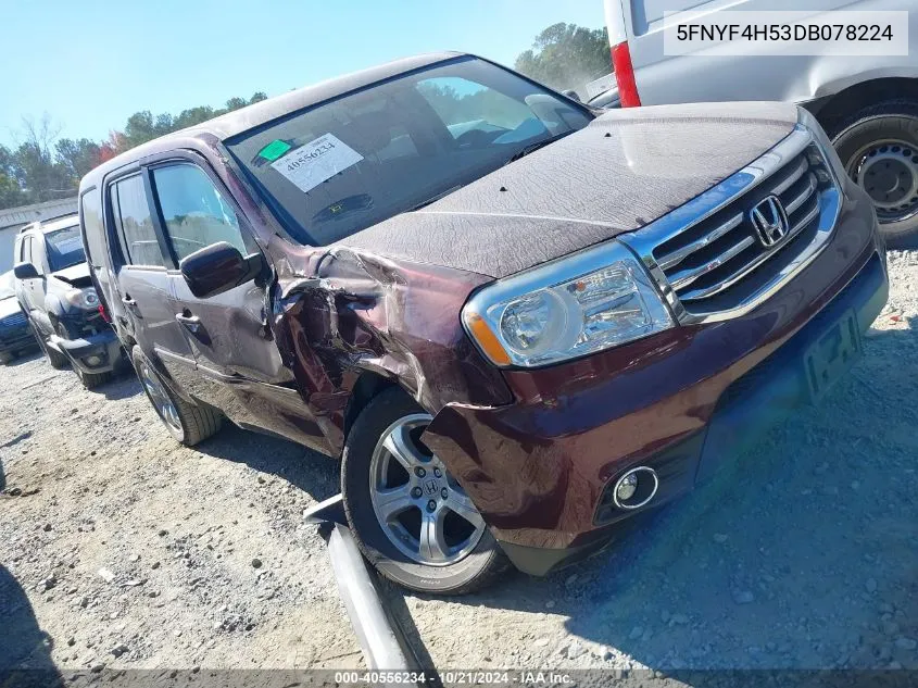 2013 Honda Pilot Exl VIN: 5FNYF4H53DB078224 Lot: 40556234