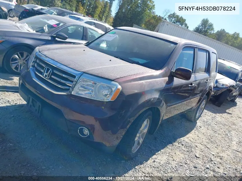 2013 Honda Pilot Exl VIN: 5FNYF4H53DB078224 Lot: 40556234