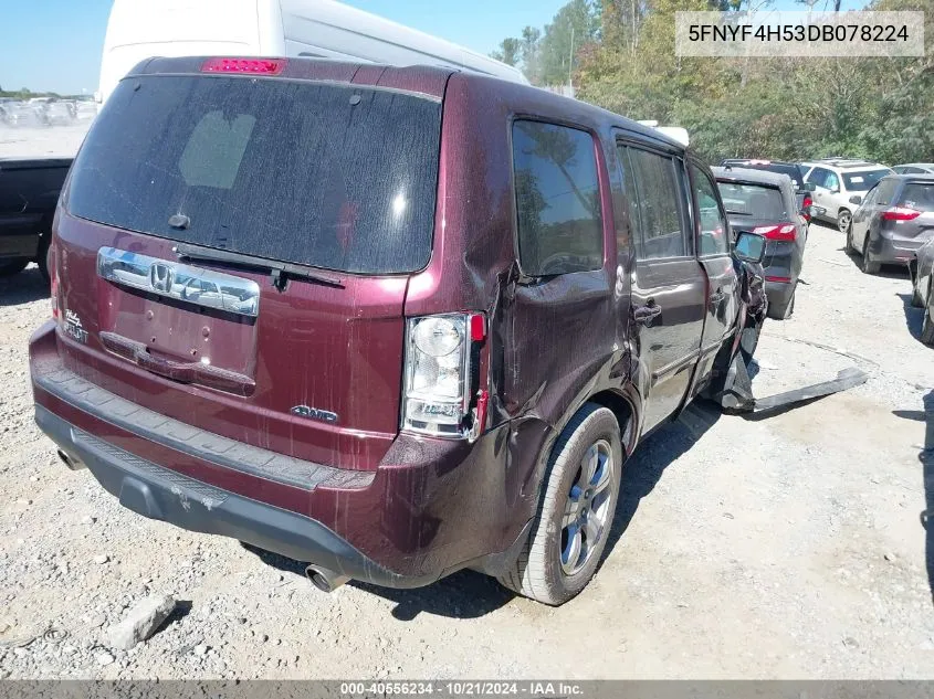 2013 Honda Pilot Exl VIN: 5FNYF4H53DB078224 Lot: 40556234