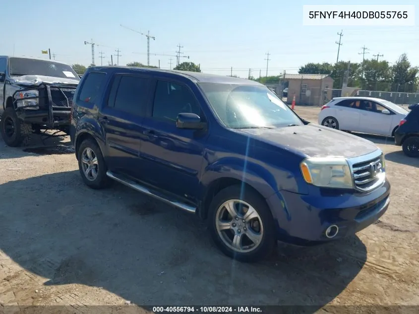 2013 Honda Pilot Ex VIN: 5FNYF4H40DB055765 Lot: 40556794