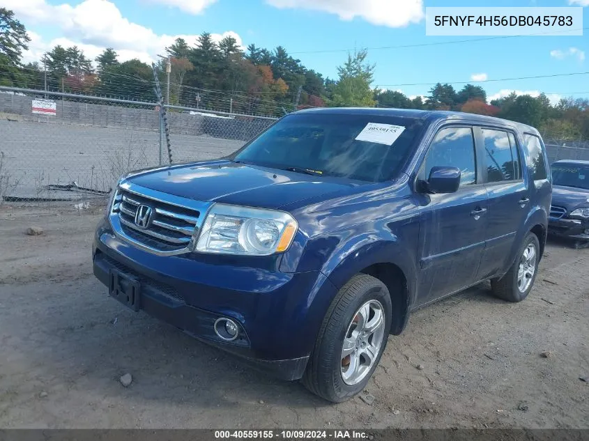 2013 Honda Pilot Ex-L VIN: 5FNYF4H56DB045783 Lot: 40559155