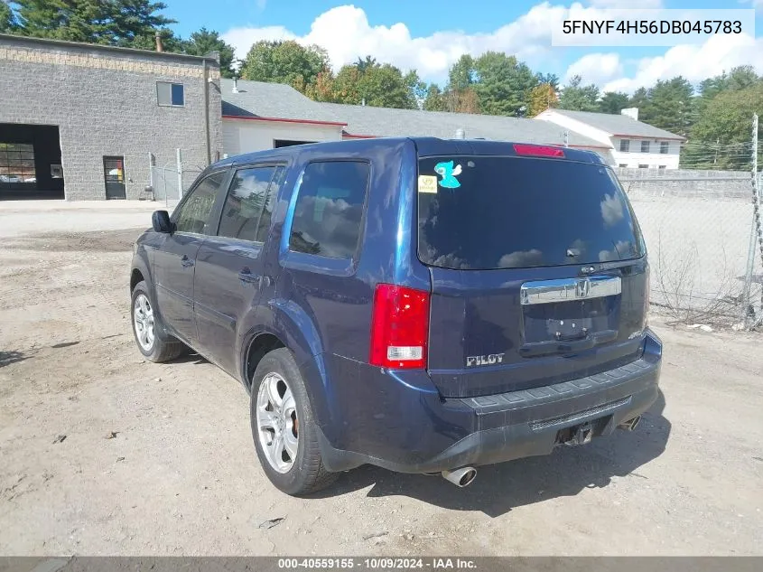 2013 Honda Pilot Ex-L VIN: 5FNYF4H56DB045783 Lot: 40559155