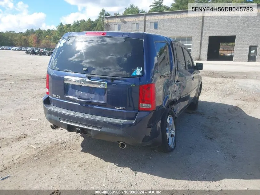 2013 Honda Pilot Ex-L VIN: 5FNYF4H56DB045783 Lot: 40559155