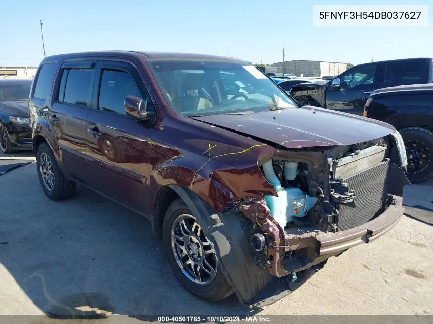 2013 Honda Pilot Ex-L VIN: 5FNYF3H54DB037627 Lot: 40561765