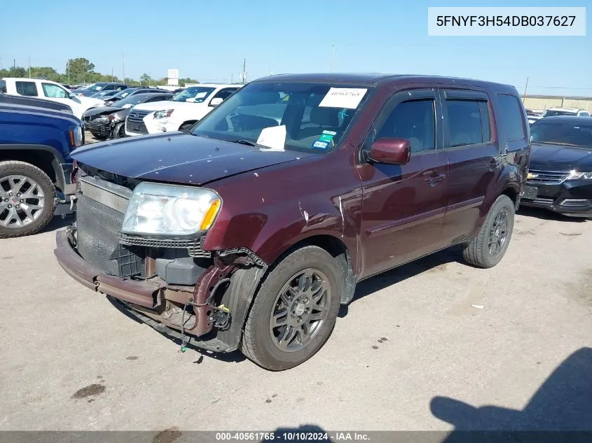 2013 Honda Pilot Ex-L VIN: 5FNYF3H54DB037627 Lot: 40561765