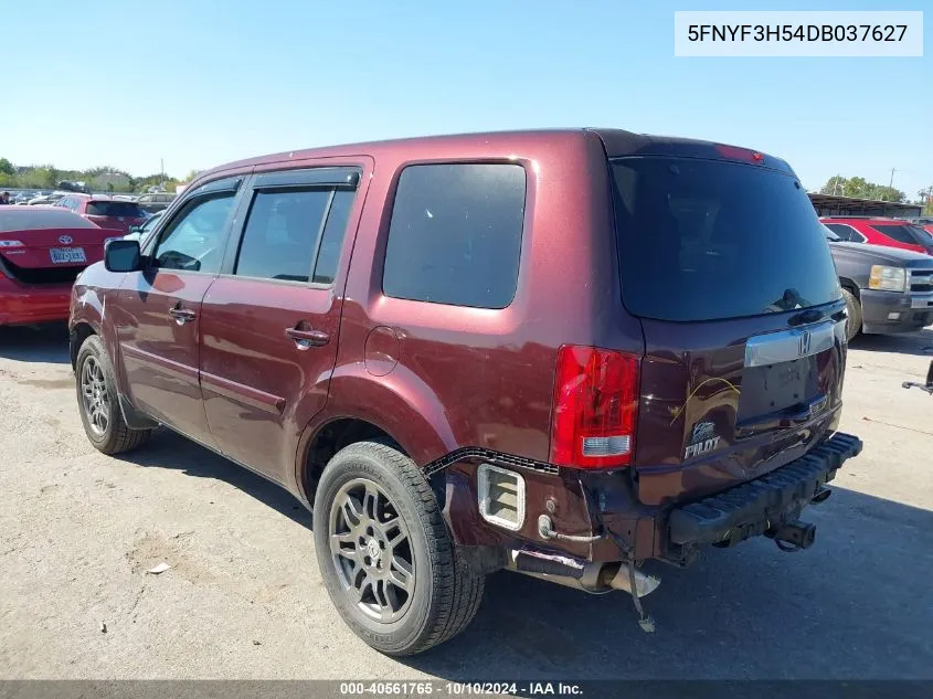 2013 Honda Pilot Ex-L VIN: 5FNYF3H54DB037627 Lot: 40561765