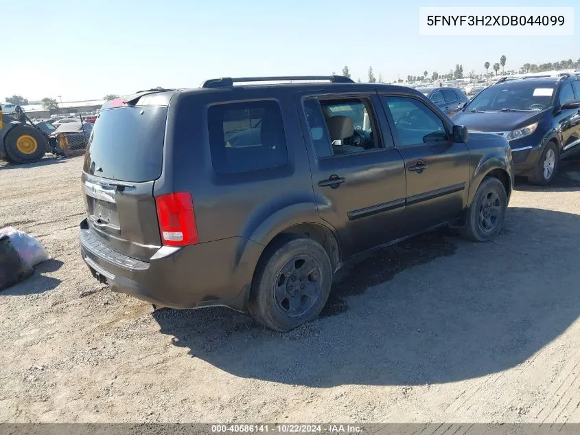 2013 Honda Pilot Lx VIN: 5FNYF3H2XDB044099 Lot: 40586141