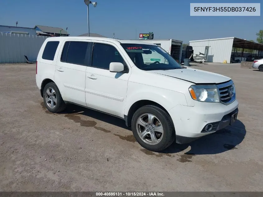 2013 Honda Pilot Ex-L VIN: 5FNYF3H55DB037426 Lot: 40595131