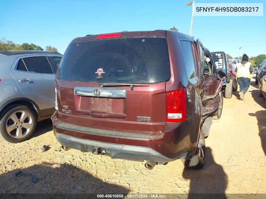 2013 Honda Pilot Touring VIN: 5FNYF4H95DB083217 Lot: 40610858