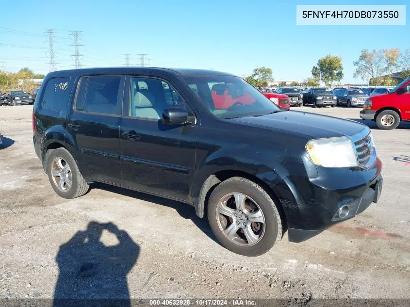 2013 Honda Pilot Ex-L VIN: 5FNYF4H70DB073550 Lot: 40632928