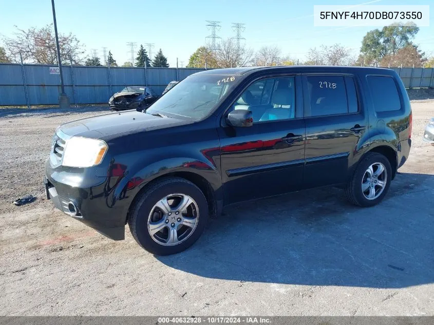 2013 Honda Pilot Ex-L VIN: 5FNYF4H70DB073550 Lot: 40632928