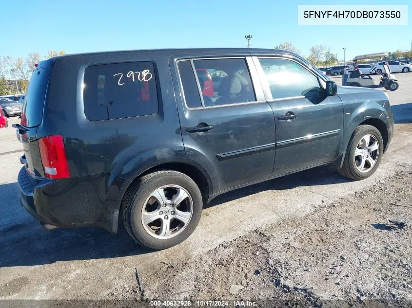 2013 Honda Pilot Ex-L VIN: 5FNYF4H70DB073550 Lot: 40632928