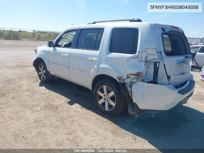 2013 Honda Pilot Touring VIN: 5FNYF3H95DB045058 Lot: 40640260