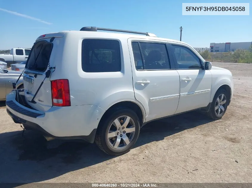 2013 Honda Pilot Touring VIN: 5FNYF3H95DB045058 Lot: 40640260