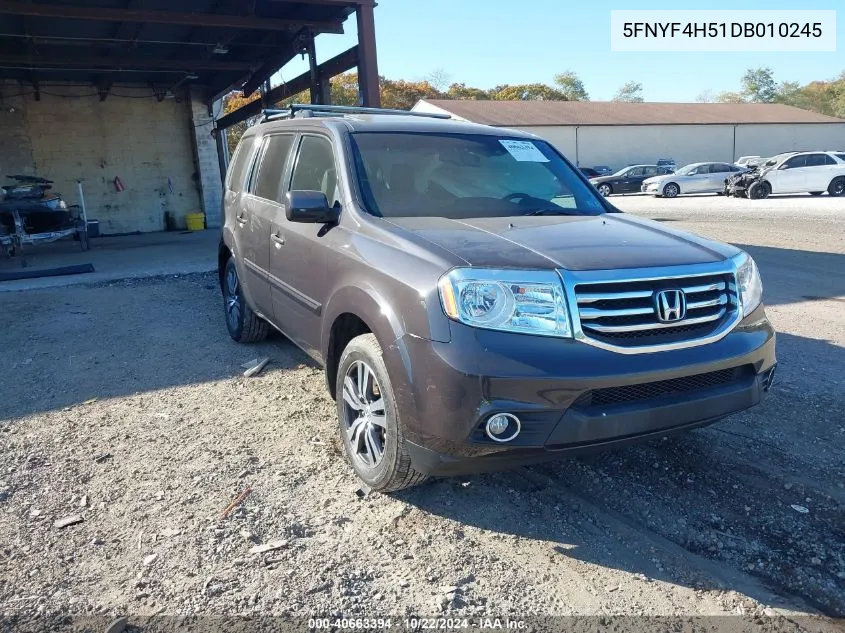 2013 Honda Pilot Ex-L VIN: 5FNYF4H51DB010245 Lot: 40663394