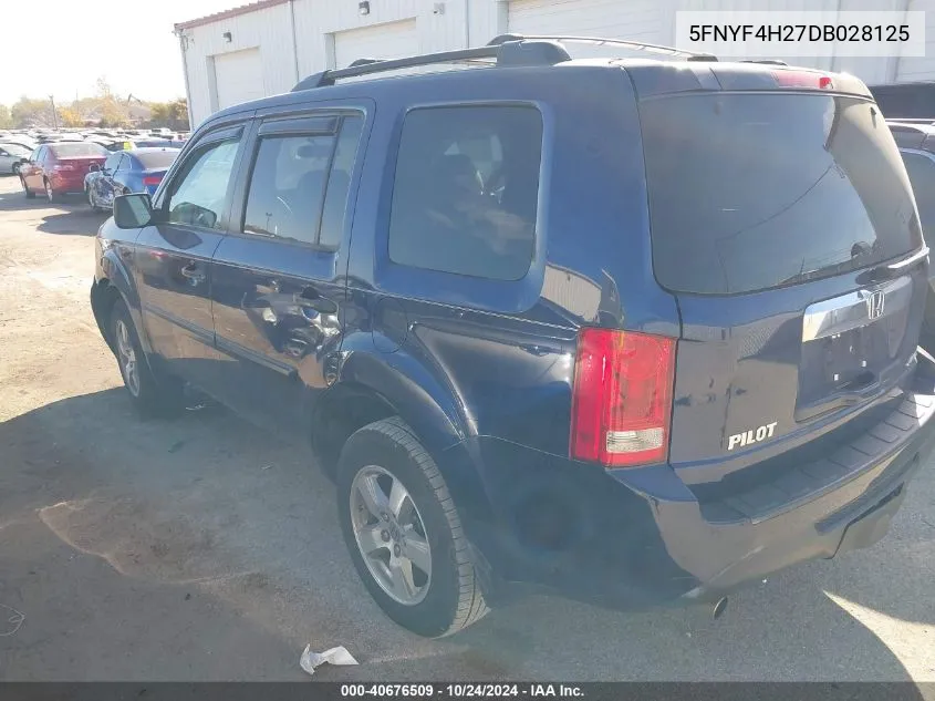 5FNYF4H27DB028125 2013 Honda Pilot Lx