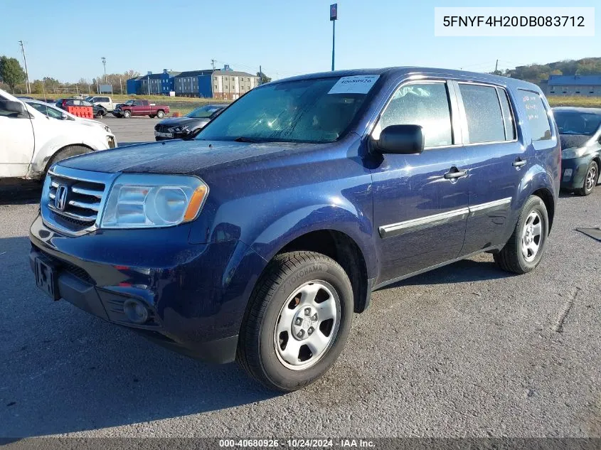 5FNYF4H20DB083712 2013 Honda Pilot Lx