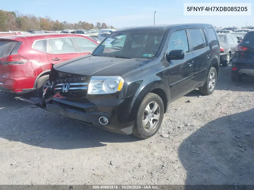 2013 Honda Pilot Ex-L VIN: 5FNYF4H7XDB085205 Lot: 40693515