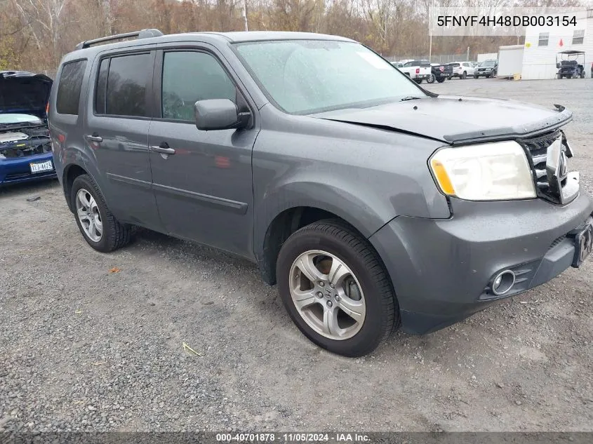 2013 Honda Pilot Ex VIN: 5FNYF4H48DB003154 Lot: 40701878