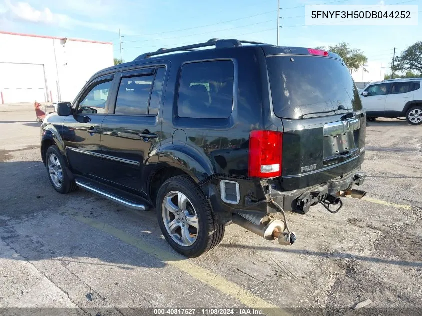 2013 Honda Pilot Ex-L VIN: 5FNYF3H50DB044252 Lot: 40817527