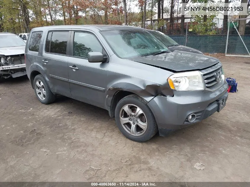 2013 Honda Pilot Ex-L VIN: 5FNYF4H56DB021953 Lot: 40863650