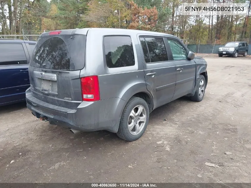 2013 Honda Pilot Ex-L VIN: 5FNYF4H56DB021953 Lot: 40863650