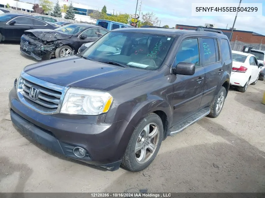 2014 Honda Pilot VIN: 5FNYF4H55EB504299 Lot: 12128285