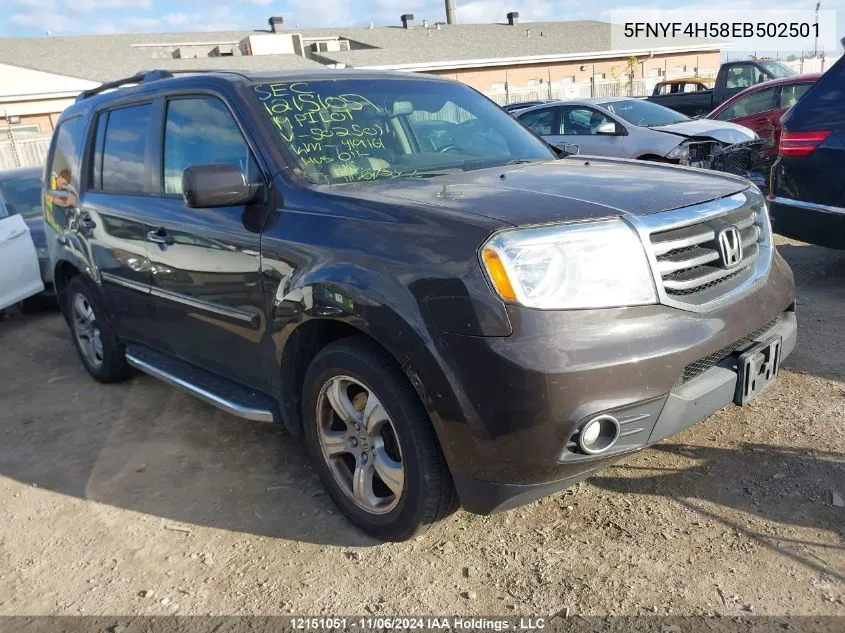 2014 Honda Pilot VIN: 5FNYF4H58EB502501 Lot: 12151051